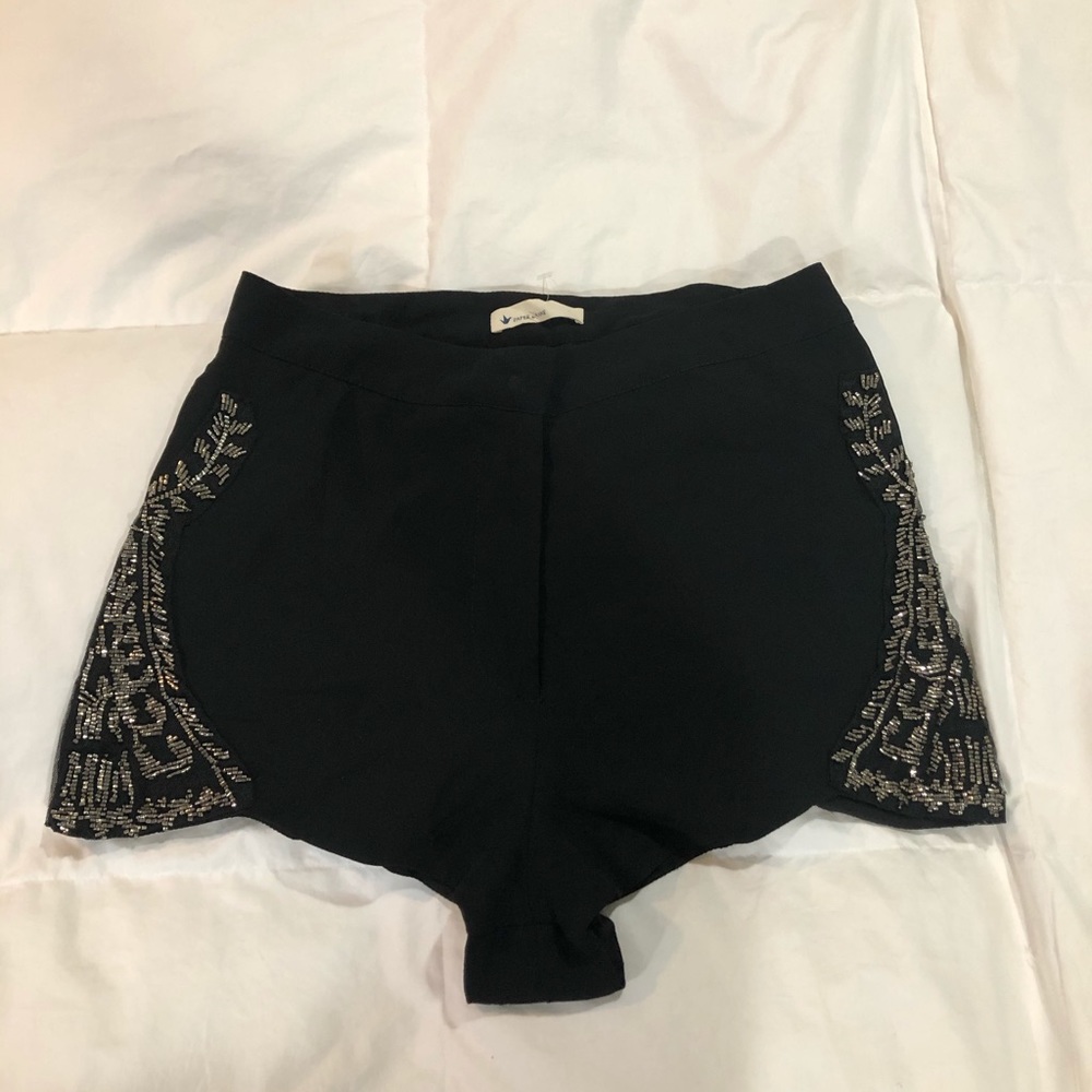 Black Shorts with beaded detail